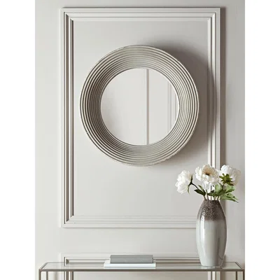 Cox and Cox Round Ribbed Wall Mirror