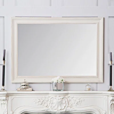 Chiltern Oak Furniture Rotterdam Ivory Rectangular Mirror 74 x 104cm