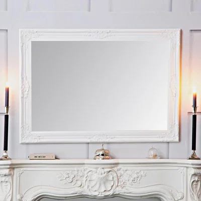 Chiltern Oak Furniture Vienna White Frame Rectangular Wall Mirror 75 x 105cm