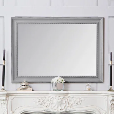 Chiltern Oak Furniture Rotterdam Grey Rectangular Mirror 74 x 104cm