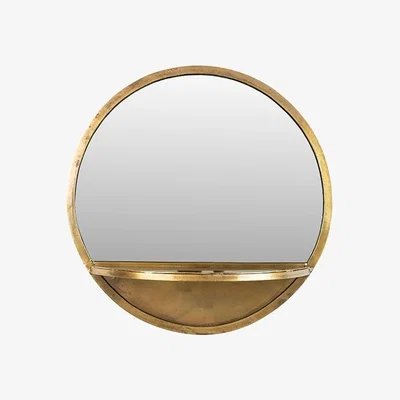 Cuckooland Feyza Round Mirror with Shelf