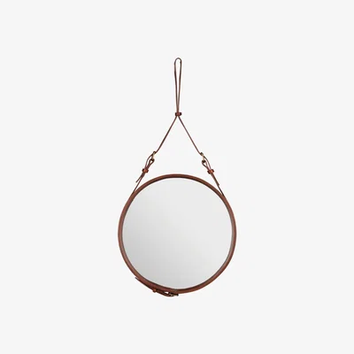 The Conran Shop Adnet Mirror in Tan Leather 45cm