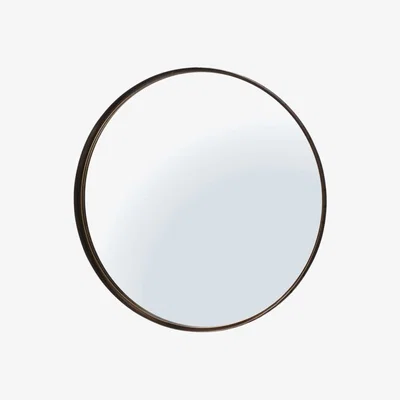 Cult Furniture Harper Round Wall Mirror, Bronze