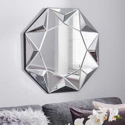 Dunelm 3D Geo Wall Mirror 80cm Clear