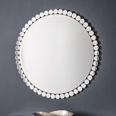 Dunelm Asha Round Wall Mirror 90cm Silver