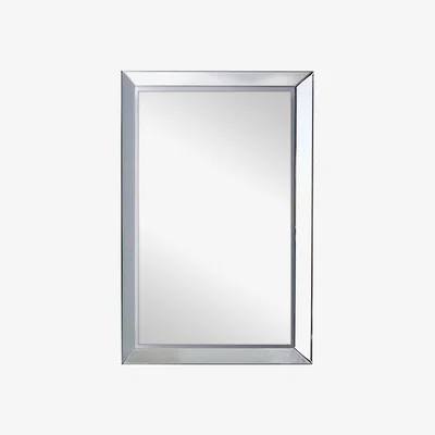 Dunelm Rectangle Wall Mirror, 71x46cm Silver