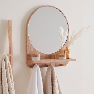 Dunelm Wooden Shelf Mirror Ash (Brown)