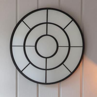 Dunelm Welmar Mirror Round 80cm Black Black