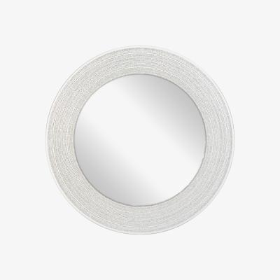 Dunelm Sparkle Round Mirror Silver Effect