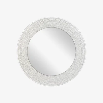 Dunelm Sparkle Round Mirror Silver Effect