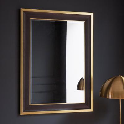 Dunelm Edmonton Black and Gold Effect Wall Mirror Black