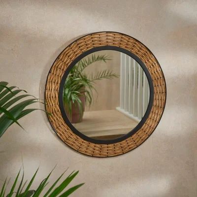 Dunelm Indoor Outdoor Artisan Mirror, 60cm MultiColoured