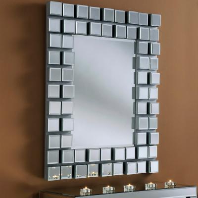 Dunelm Yearn Block Mirror Silver Silver