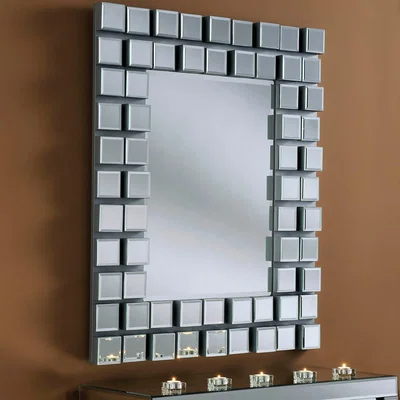 Dunelm Yearn Block Mirror Silver Silver