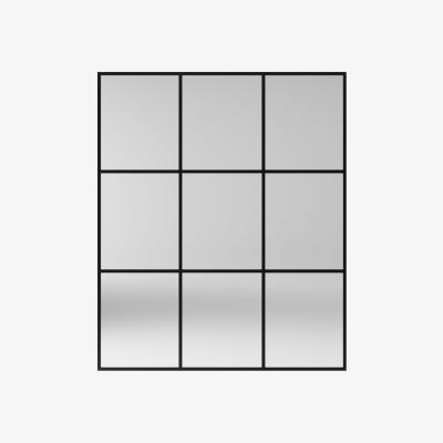 Dunelm Apartment Window Mirror 90x75cm Silver Effect