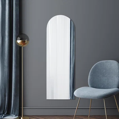 Dunelm Arcus Frameless Slim Arched Leaner Wall Mirror Clear