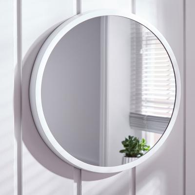Dunelm Elements Round Wall Mirror, 50cm White