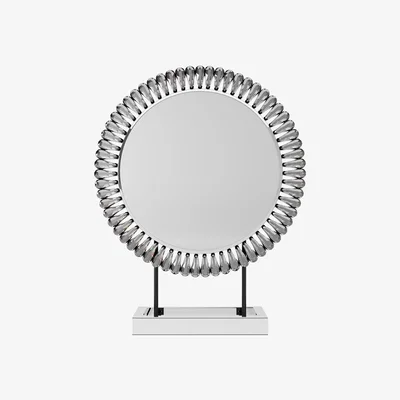 Dunelm Glam Gem Edge Dressing Table Mirror Silver Effect