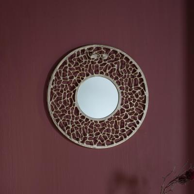 Dunelm Vance Round Mirror 52cm Gold Effect