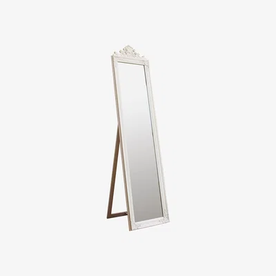 Dunelm Lalor Wood Cheval Mirror 46 x 179cm White White