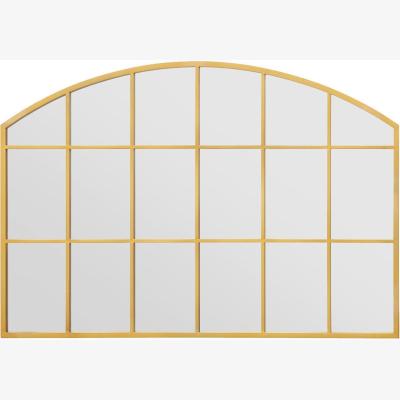 Dunelm Arcus Window Framed Arched Wall Mirror Gold