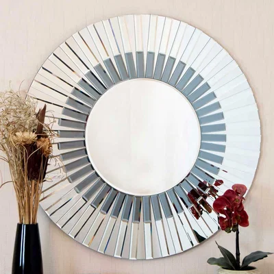 Dunelm Surrey Blue Wall Mirror Clear/Blue