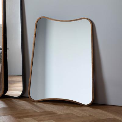 Dunelm Kurva Gold Effect 81x61cm Wall Mirror Gold Effect