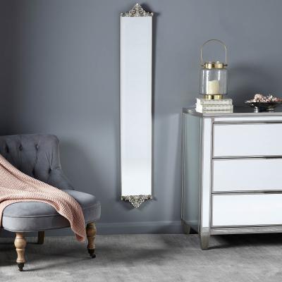 Dunelm Ornate Wall Mirror 135x 21cm Silver Effect Silver Effect