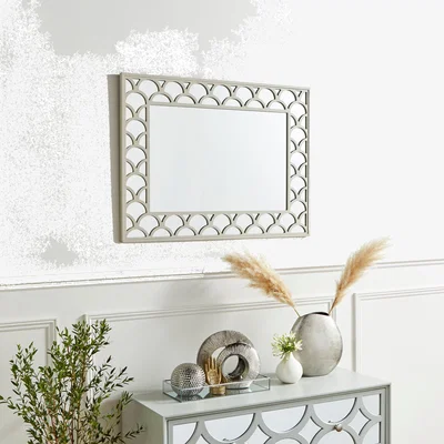 Dunelm Patterned Edge Wall Mirror Natural