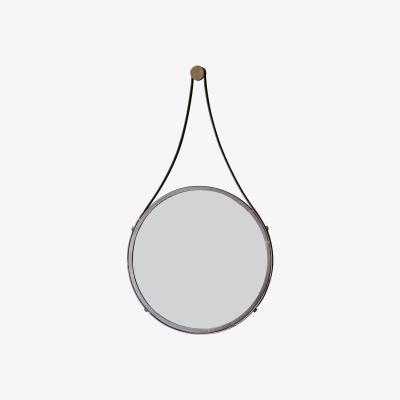 Dunelm Broadway 41cm Round Mirror Brown