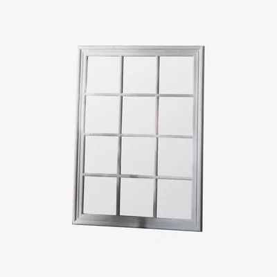 Dunelm Lenox Mirror Antique White 95 x 130cm White