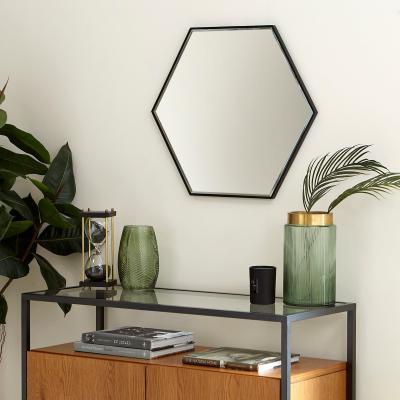 Dunelm Apartment Hexagon Mirror 60cm Silver Effect