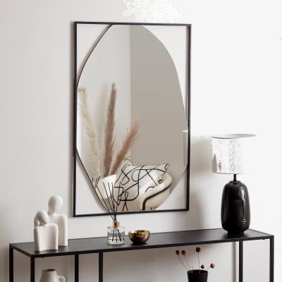 Dunelm Framed Pebble Wall Mirror 85cm x 55cm Black