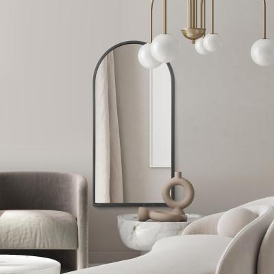 Dunelm Arcus Framed Arched Leaner Wall Mirror Black