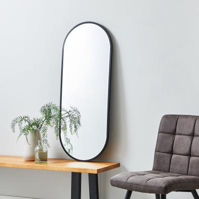 Dunelm Apartment Lozenge Wall Mirror 100x40cm Black Silver Effect