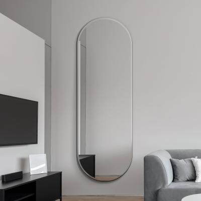 Dunelm Lacuna Frameless Oval Wall Mirror Clear