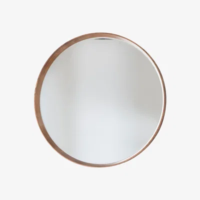 Dunelm Keaton 73cm Oak Round Mirror Natural