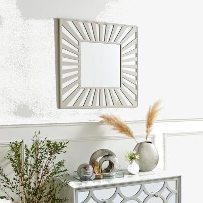 Dunelm Starburst Patterned Wall Mirror Natural
