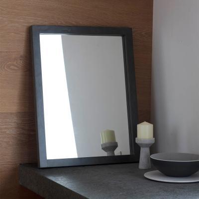Dunelm Garfield Grey 71x56cm Wall Mirror Grey