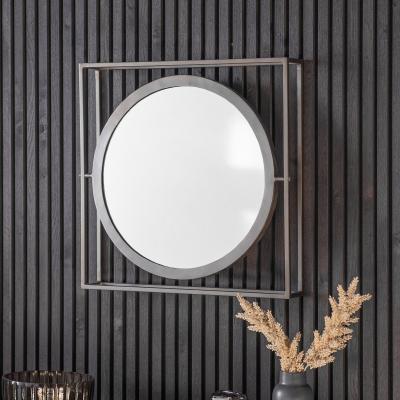Dunelm Moneta Round Mirror 61cm Zinc Silver