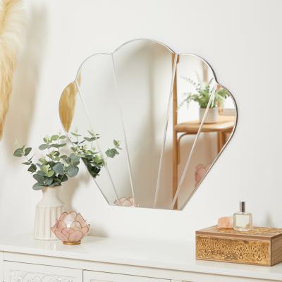 Dunelm Vivian Shell Wall Mirror 65cm Silver