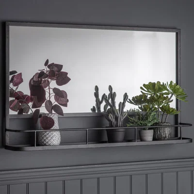 Dunelm Argentine Overmantel Mirror 106 x 63cm Grey