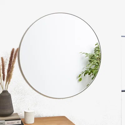Dunelm Apartment Round Wall Mirror, 75cm Sandstone