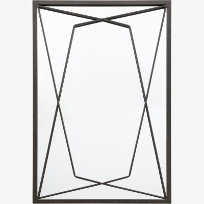 Dunelm Filey Rectangle Wall Mirror Black