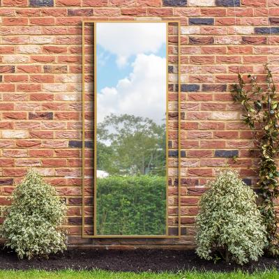 Dunelm Senestra Modern Indoor Outdoor Leaner Wall Mirror Gold