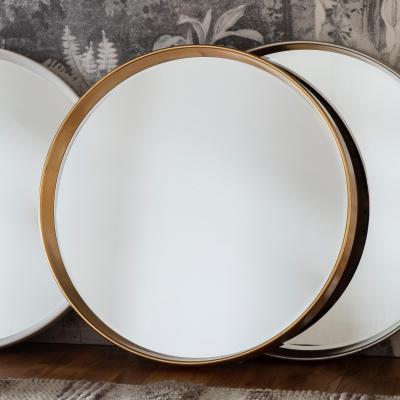 Dunelm Savona Round Mirror 95cm Gold Effect