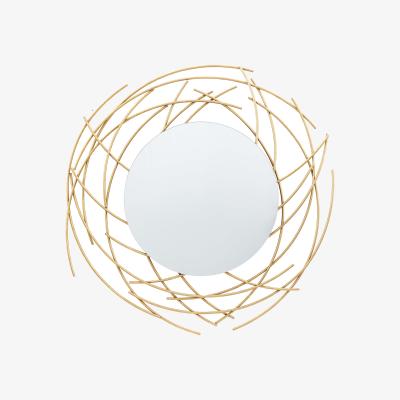 Dunelm Aldbrough Round Wall Mirror Gold