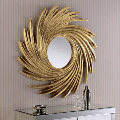 Dunelm Swirl Gold Effect Wall Mirror Gold Effect