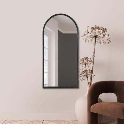 Dunelm Arcus Metal Framed Arched Wall Mirror Black