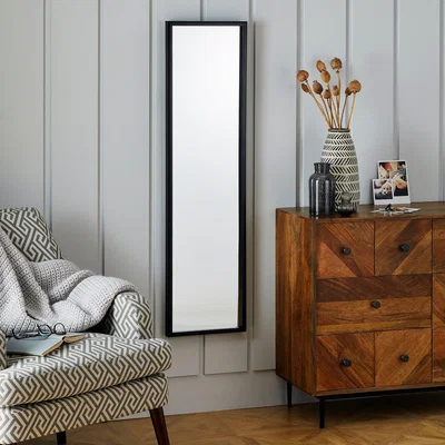 Dunelm Essentials Full Length Mirror 122x32cm Black Black